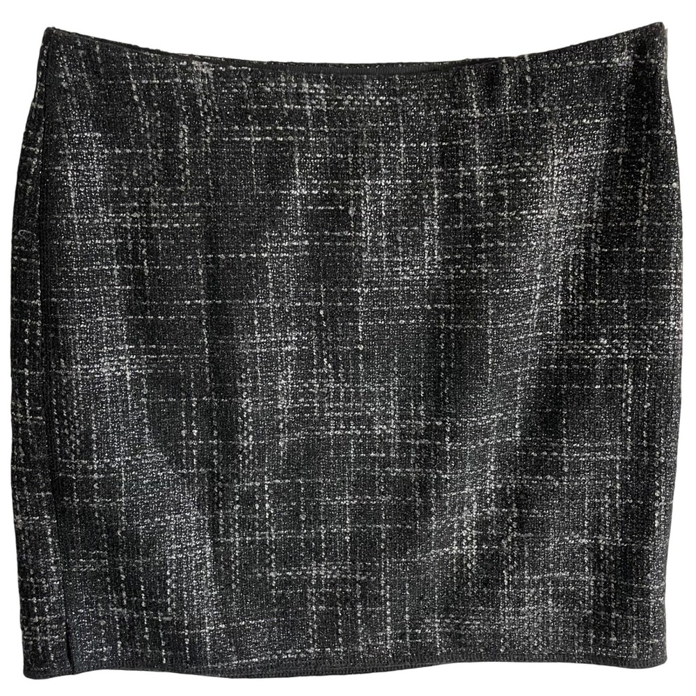 Opus Women's Black Gray Tweed Mini‎ Skirt Career Business EU 36